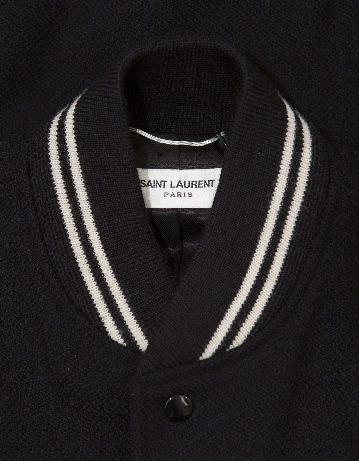 Saint Laurent Black Wool Teddy Jacket