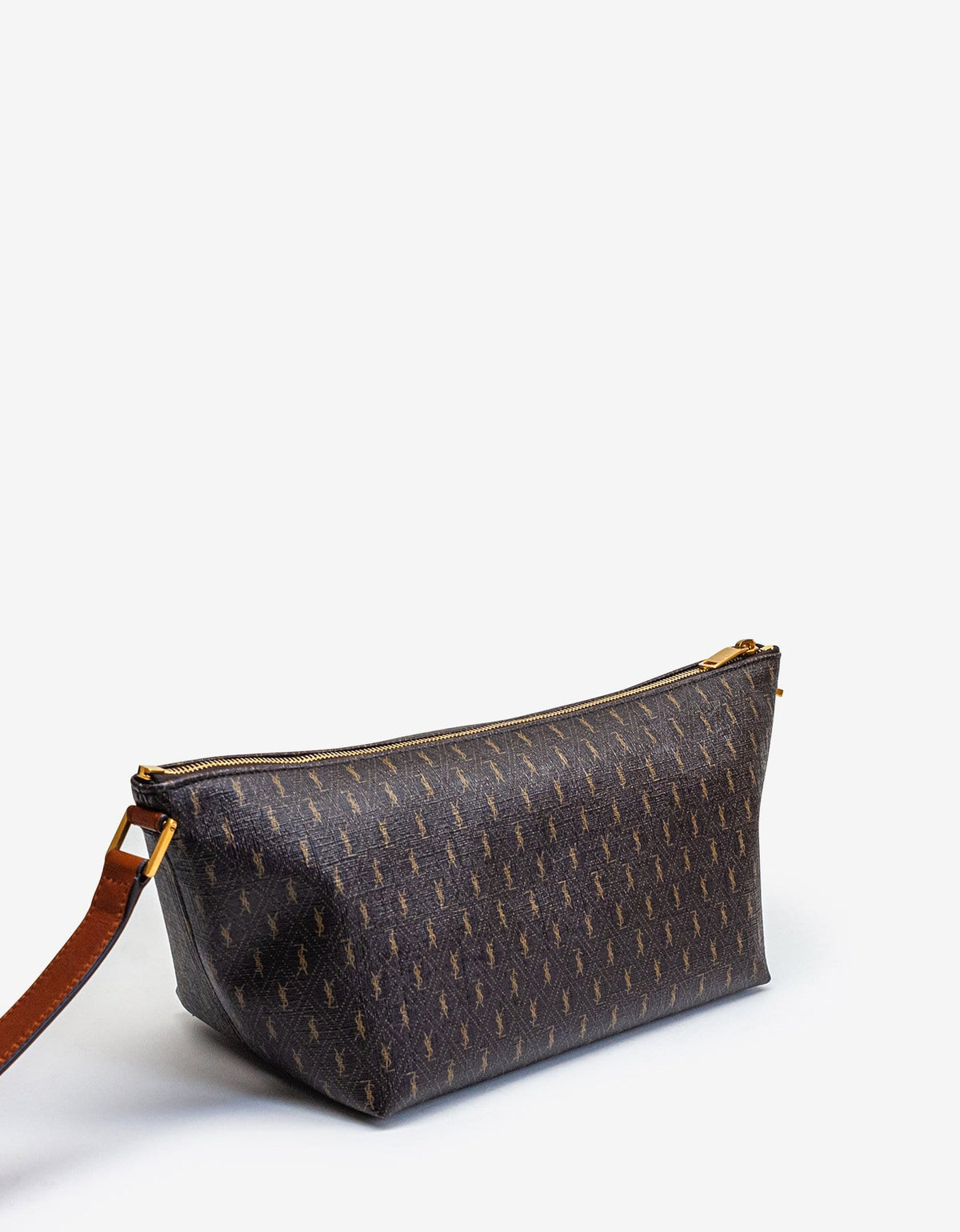 Saint Laurent Brown Monogram Crossbody Bag