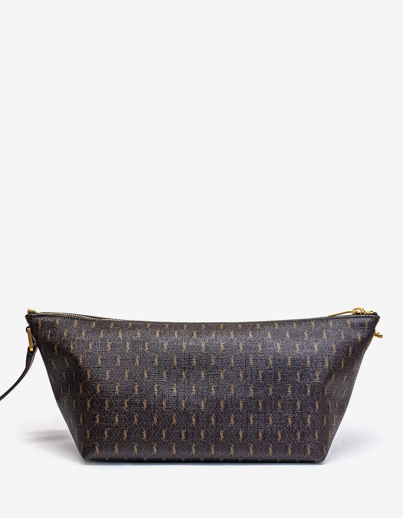 Saint Laurent Brown Monogram Crossbody Bag