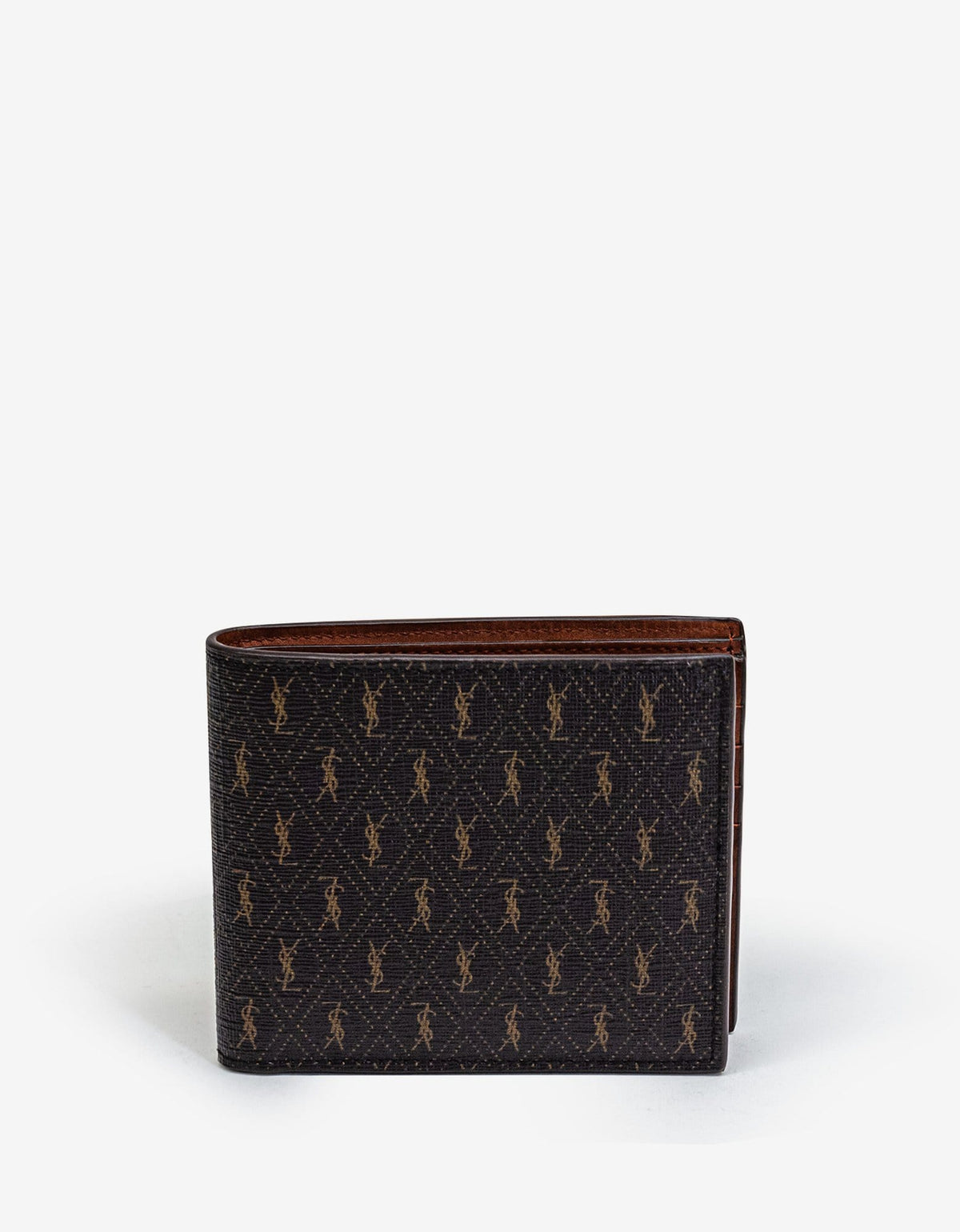 Saint Laurent Brown Monogram East/West Billfold Wallet