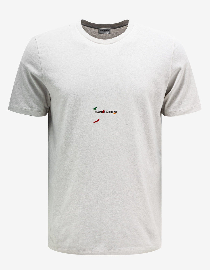 Saint Laurent Bruno V. Roels Paint Logo Rive Gauche T-Shirt