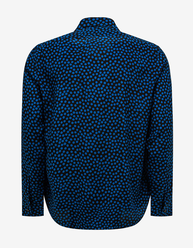 Saint Laurent Dotted Print Silk Shirt