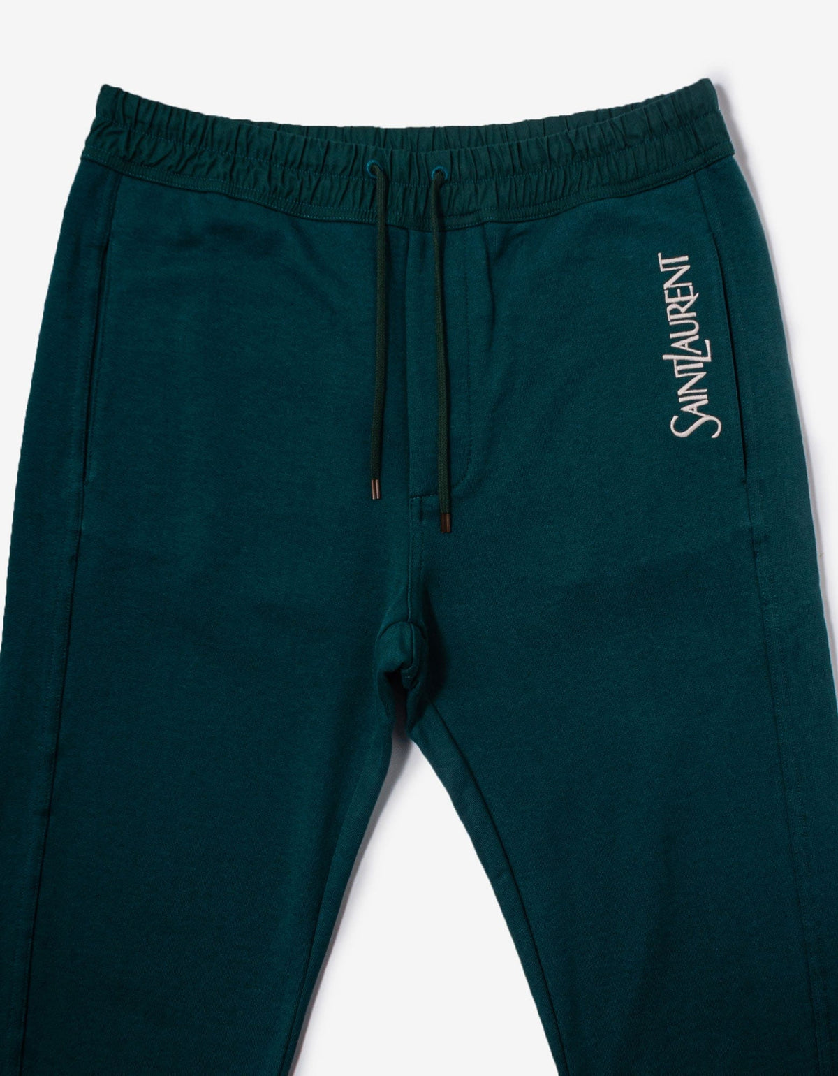 Saint Laurent Green Logo Sweat Pants