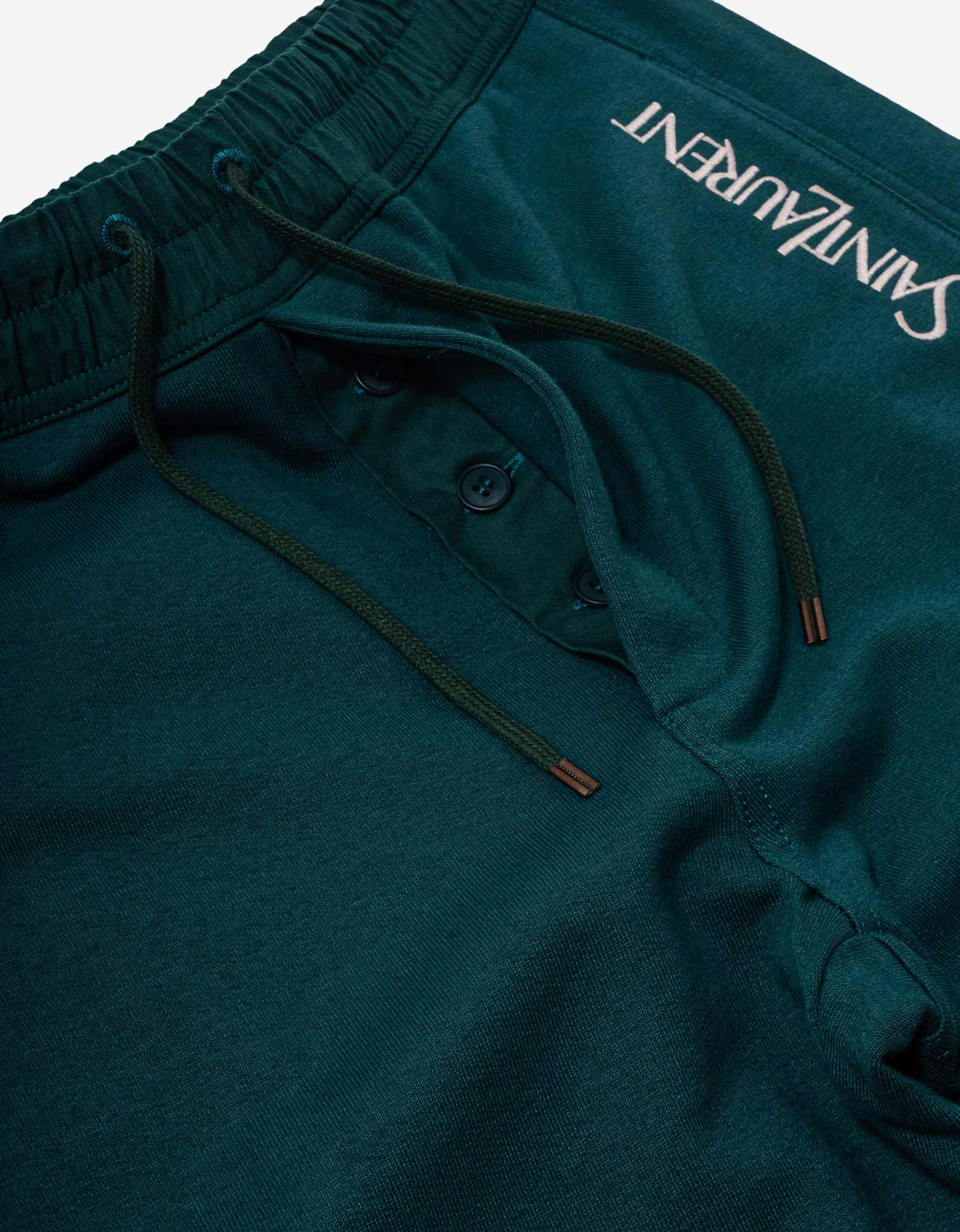 Saint Laurent Green Logo Sweat Pants