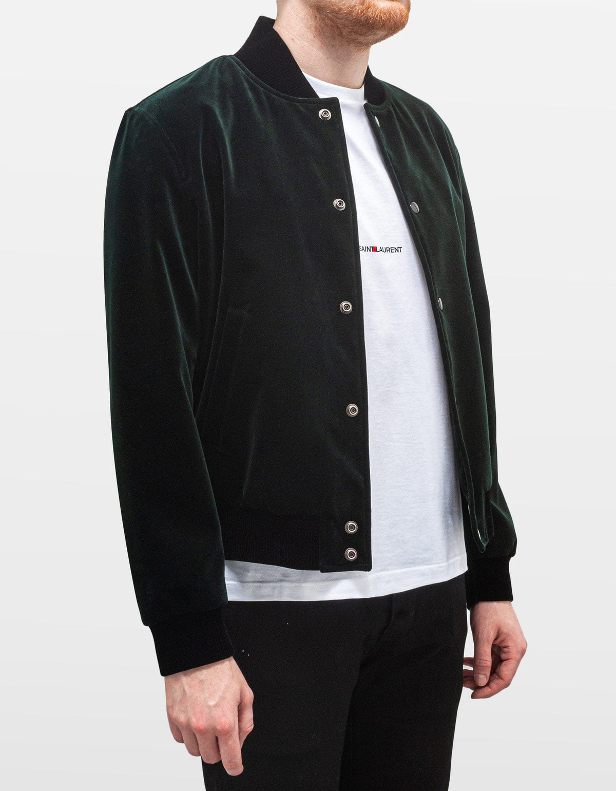 Saint Laurent Green Velvet Teddy Jacket