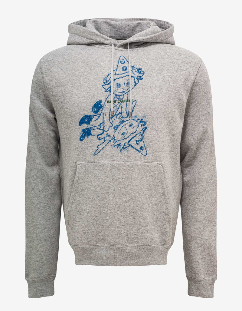 Saint Laurent Grey Clown Hoodie