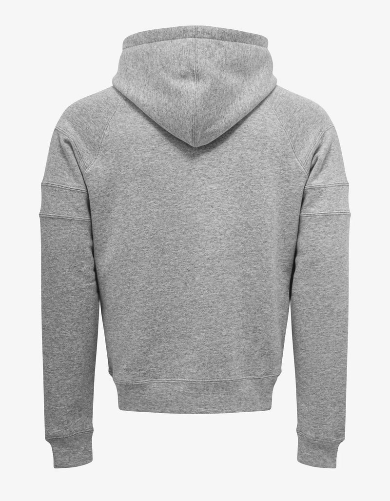 Saint Laurent Grey Logo Embroidery Hoodie