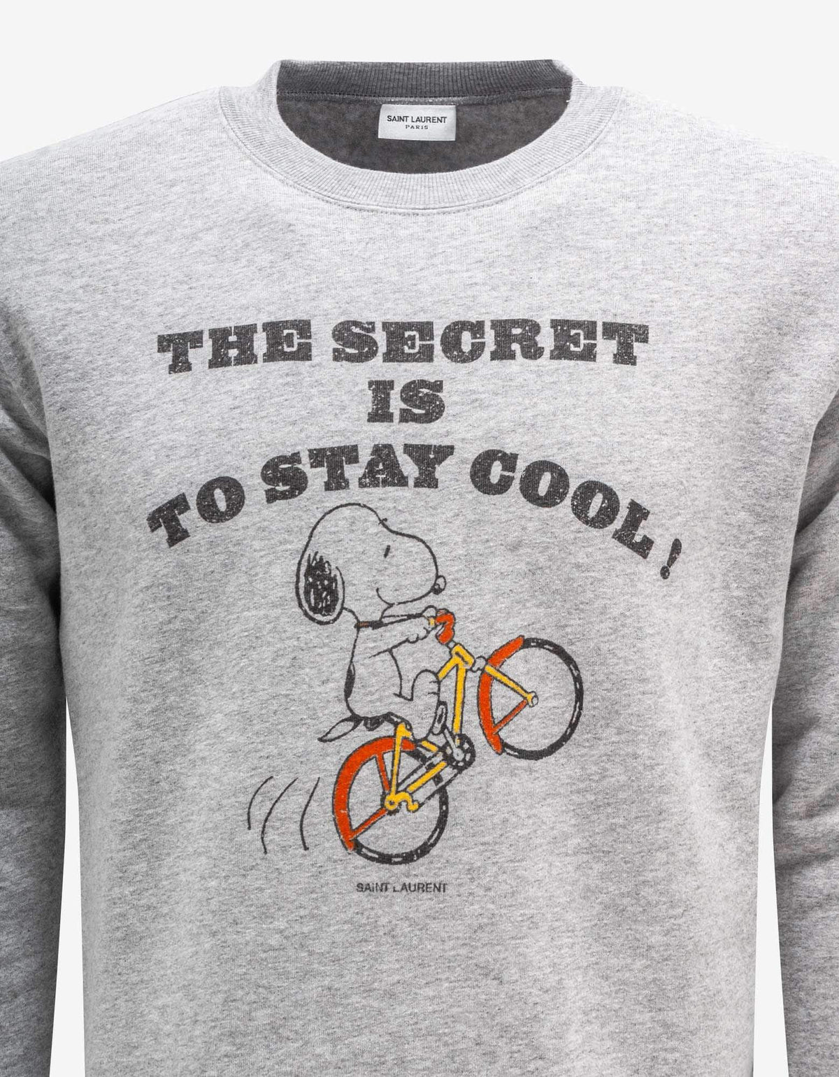 Saint Laurent Grey Saint Laurent Snoopy Sweatshirt