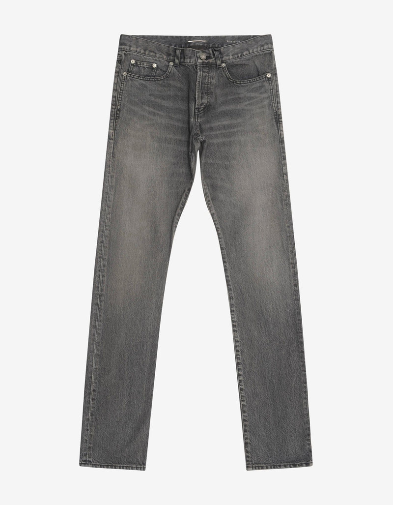 Saint Laurent Grey Stonewash Slim Jeans