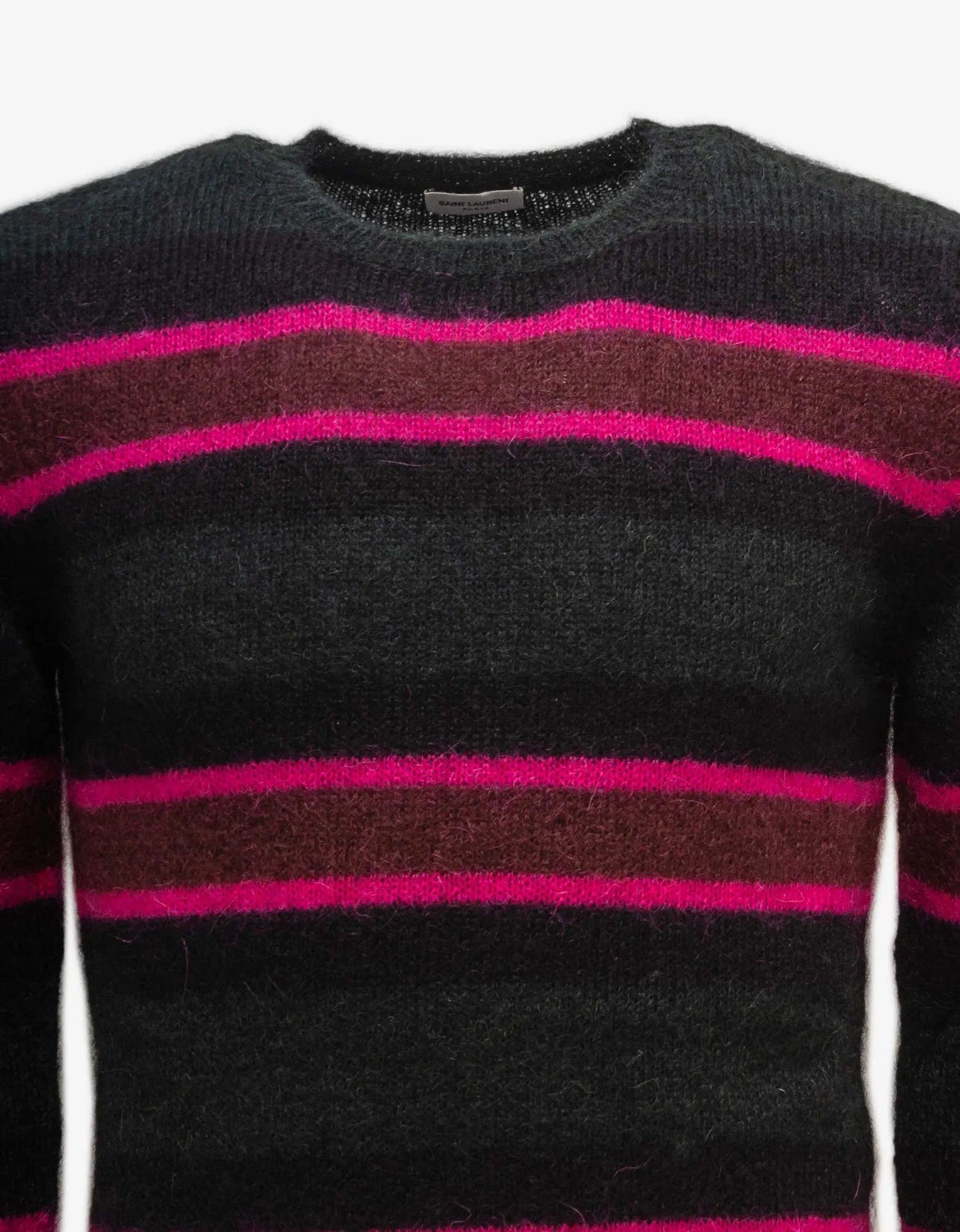 Saint Laurent Grey Stripe Mohair Sweater