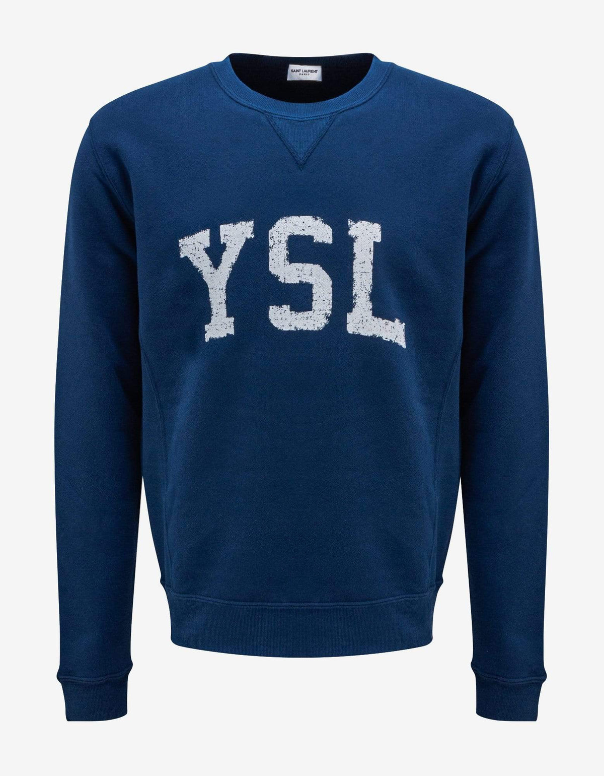 Saint Laurent Navy Blue YSL Print Sweatshirt