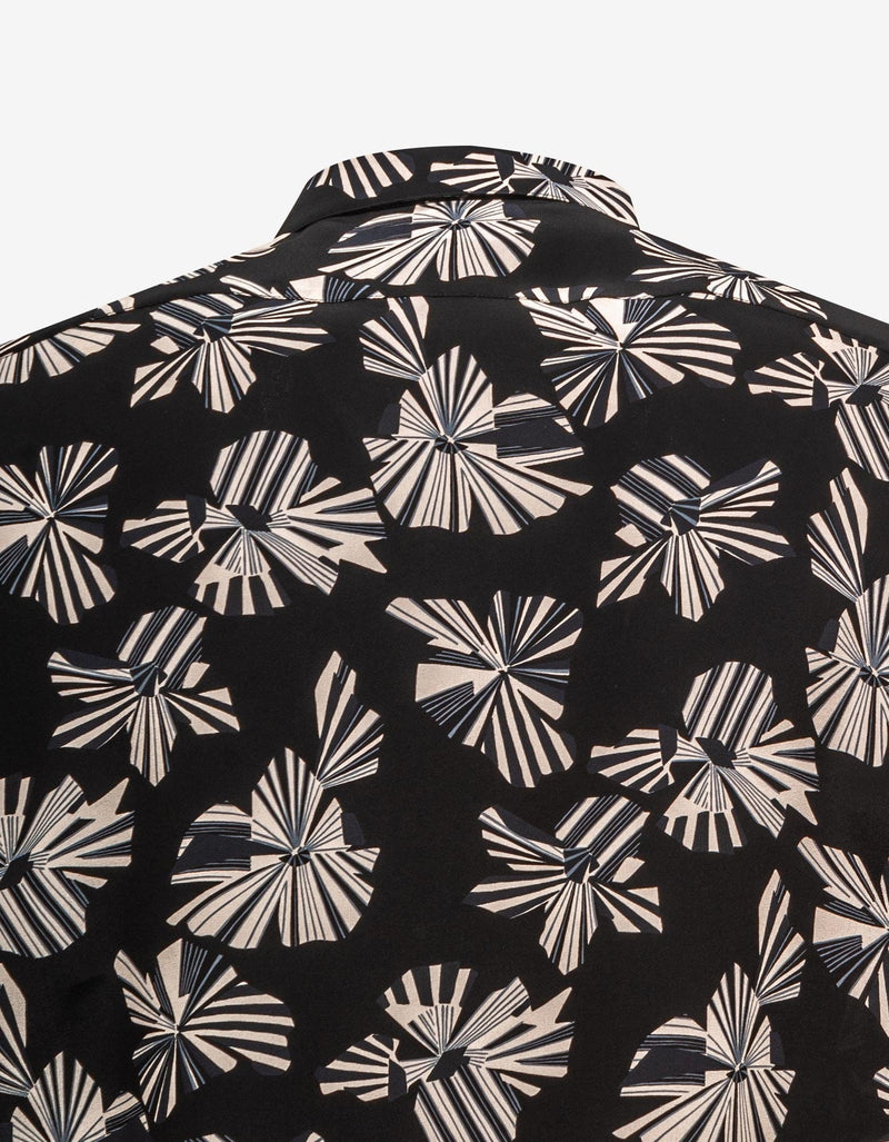 Saint Laurent Origami Print Silk Shirt