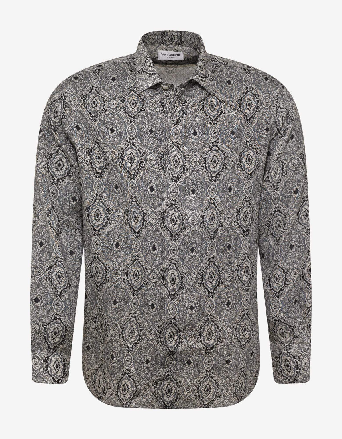 Saint Laurent Paisley Print Wool Shirt