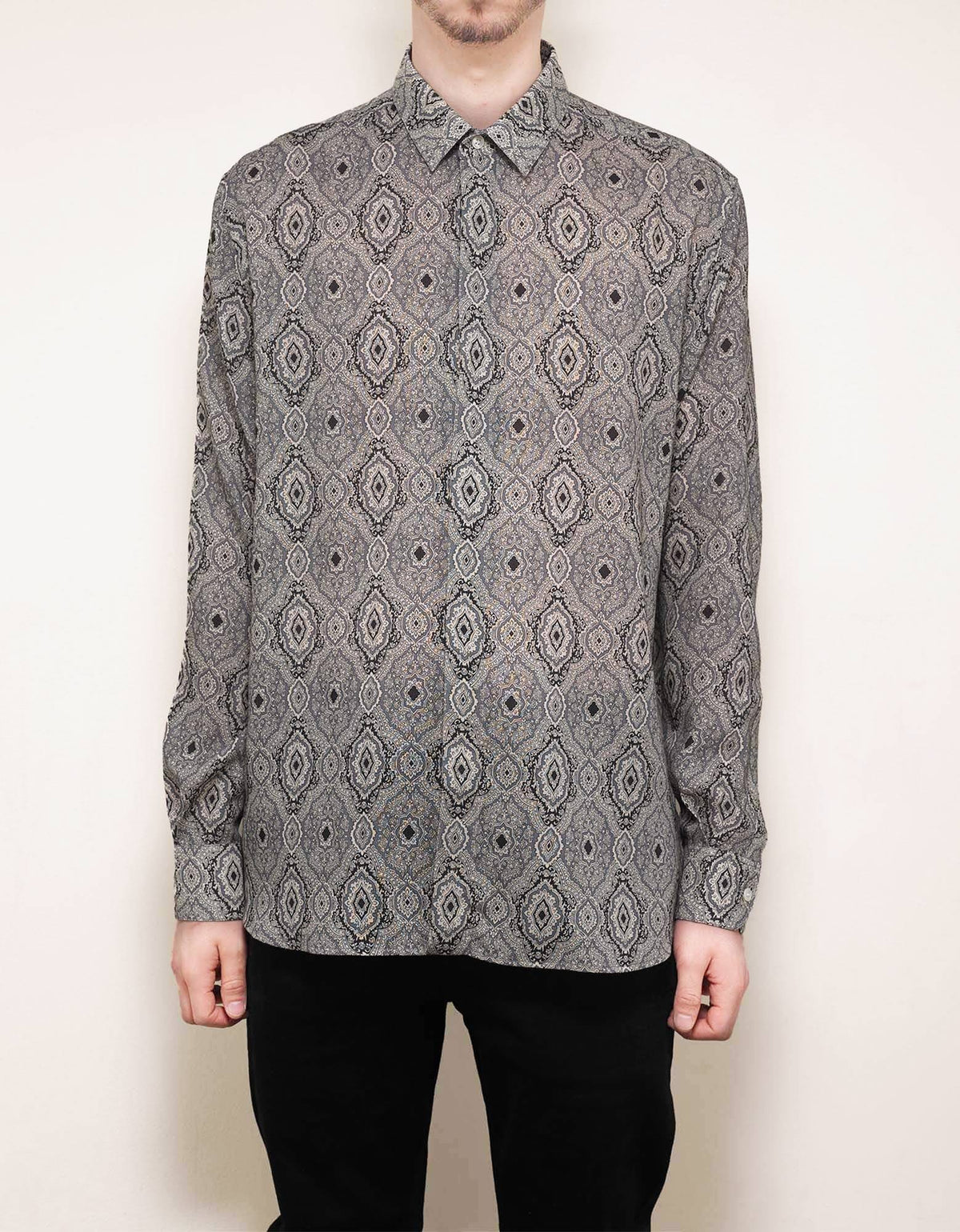 Saint Laurent Paisley Print Wool Shirt