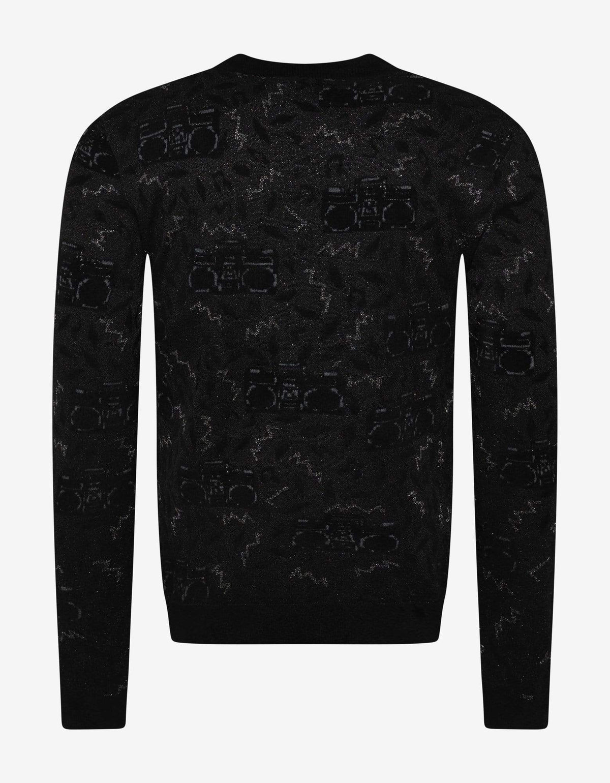 Saint Laurent Radio Jacquard Oversized Sweater