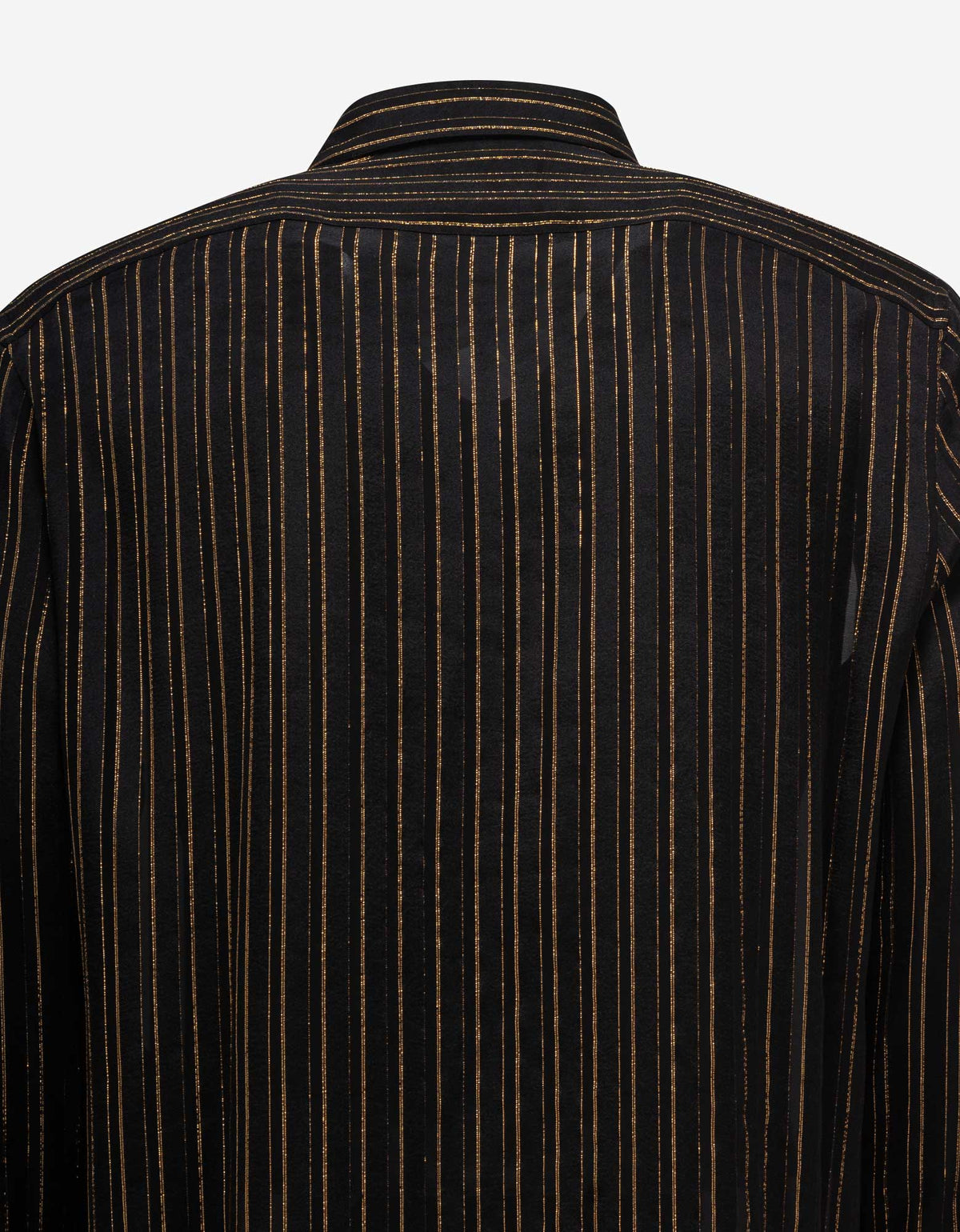 Saint Laurent Saint Laurent Black & Gold Stripe Silk Shirt