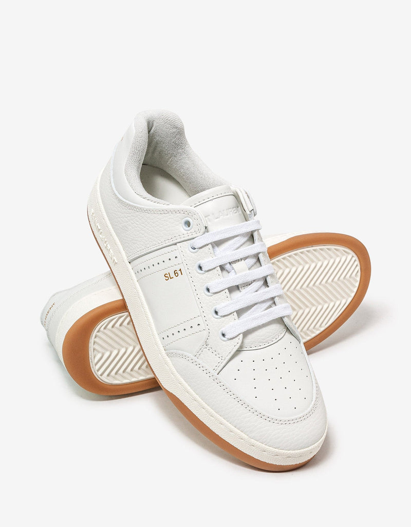 Saint Laurent White SL/61 Leather Trainers