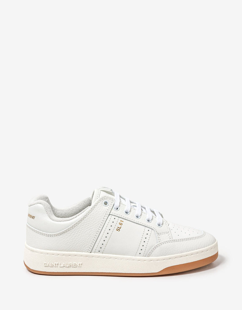 Saint Laurent White SL/61 Leather Trainers