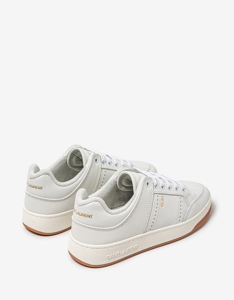 Saint Laurent White SL/61 Leather Trainers