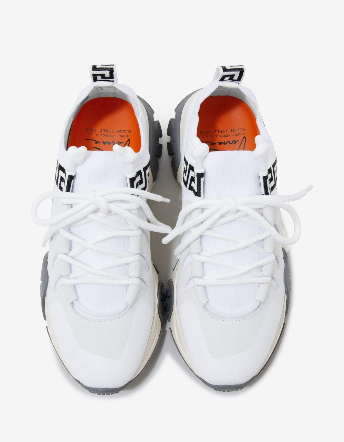 Squalo White Knit Trainers