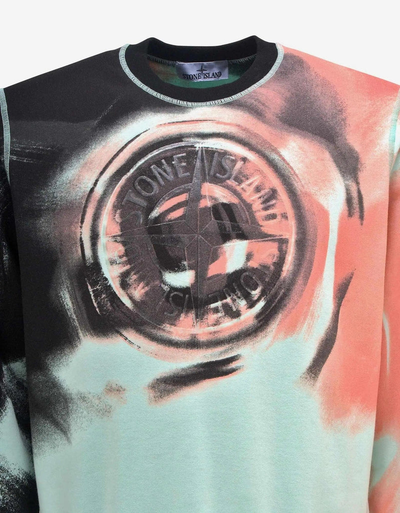 Stone Island Aqua Motion Saturation Graphic Sweatshirt