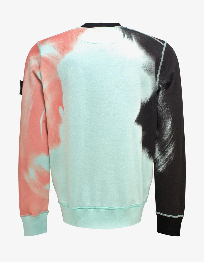 Stone Island Aqua Motion Saturation Graphic Sweatshirt