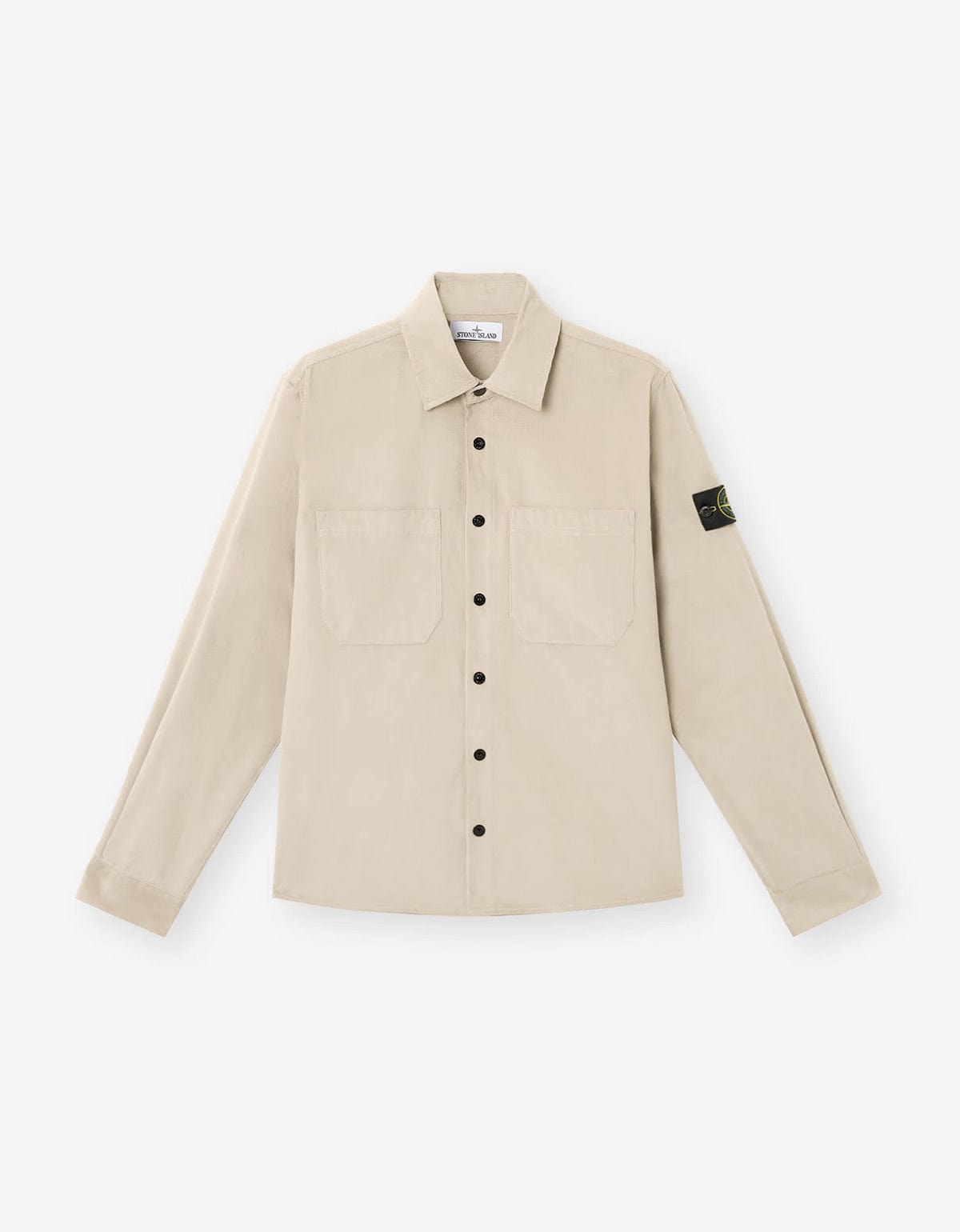 Stone Island Beige Cotton Micro-Corduroy Overshirt