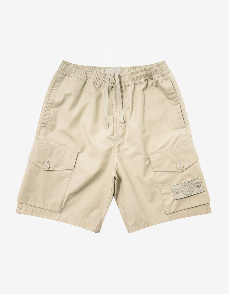 Stone Island Beige Ghost Piece O-Ventile Cargo Shorts