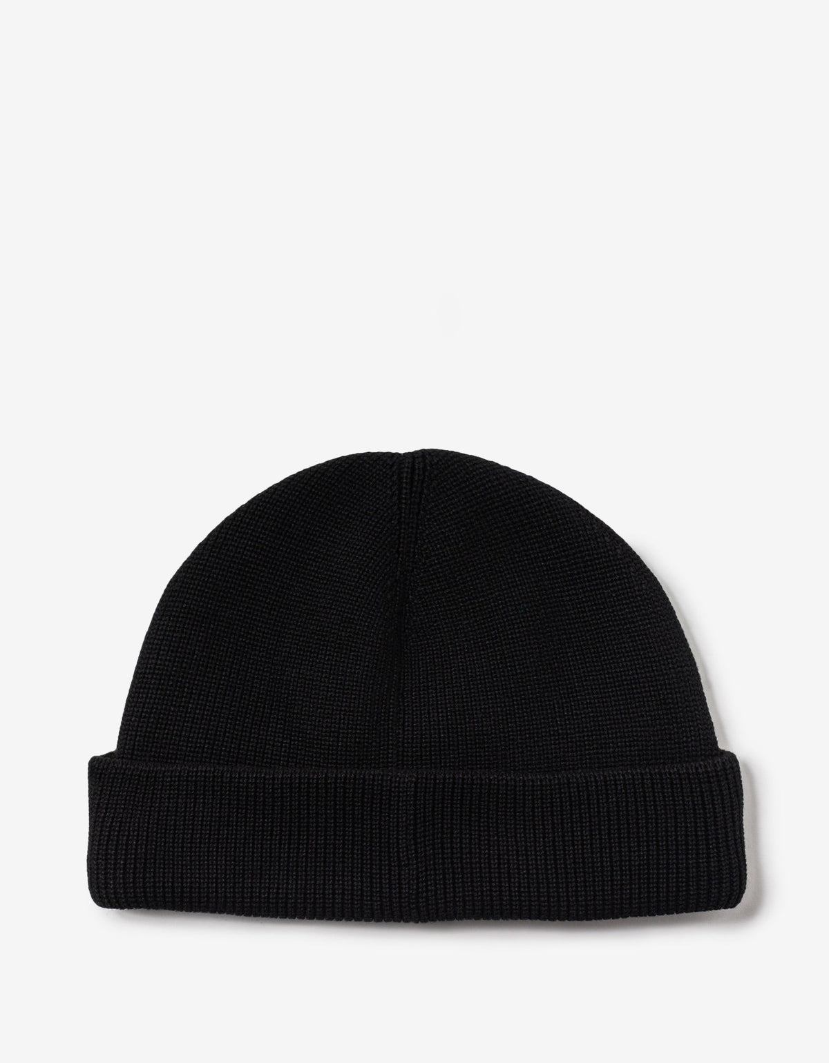 Stone Island Black Compass Patch Beanie Hat