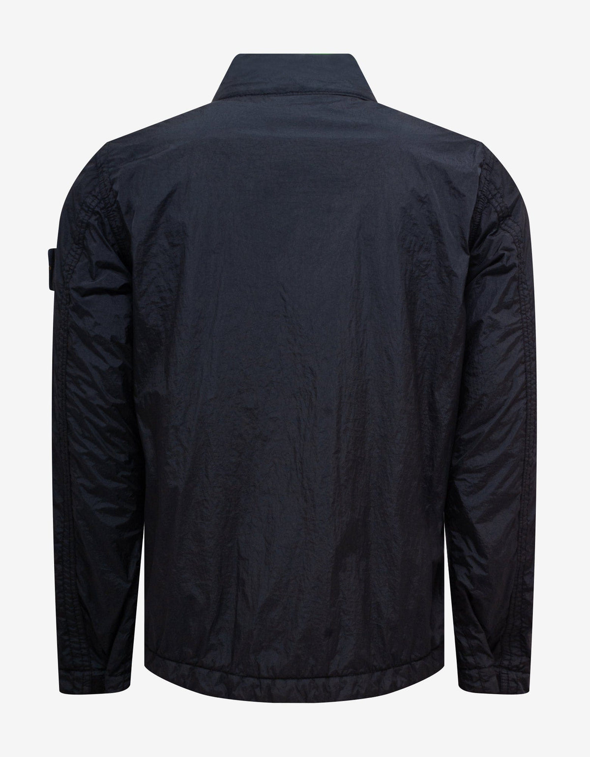 Stone Island Black Garment Dyed Nylon Overshirt