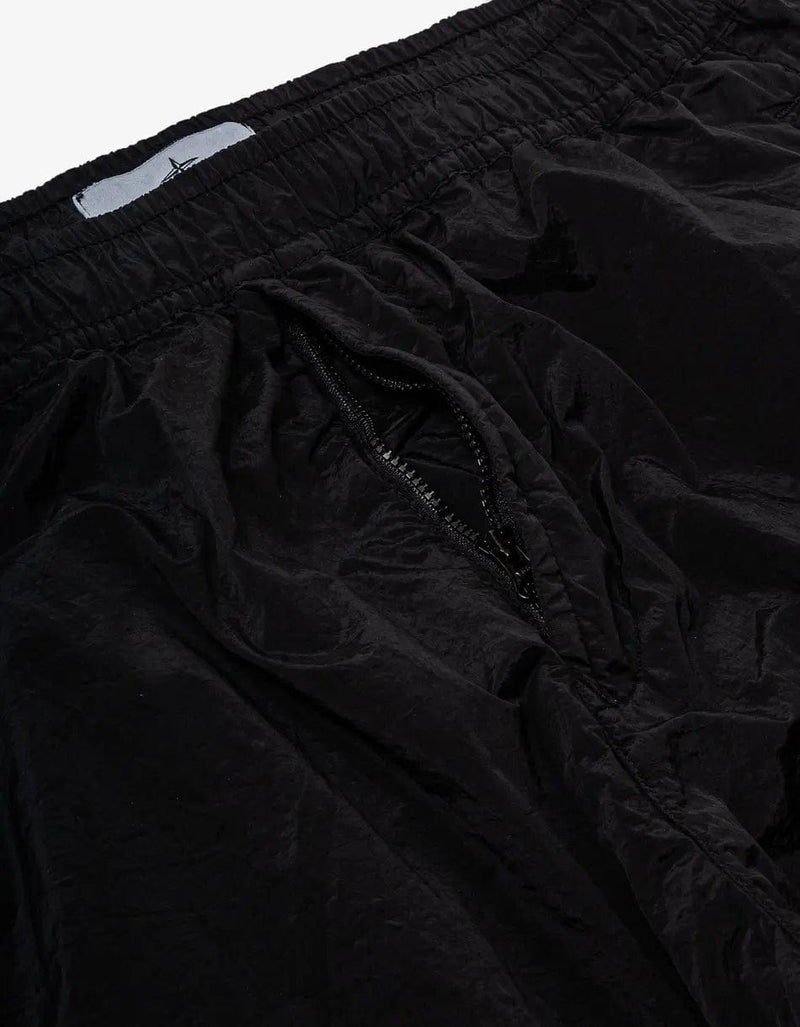 Stone Island Black Nylon Metal Cargo Trousers