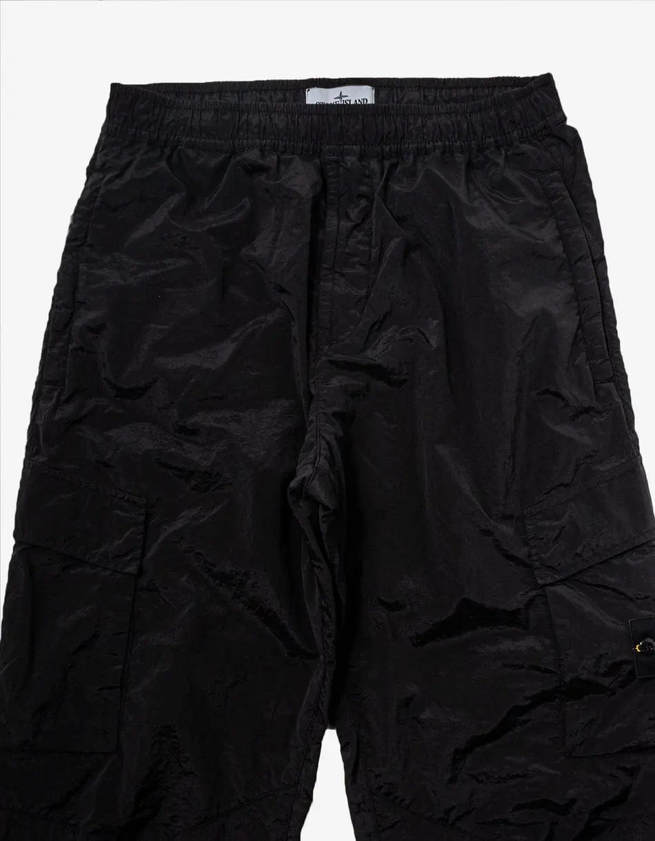 Stone Island Black Nylon Metal Cargo Trousers