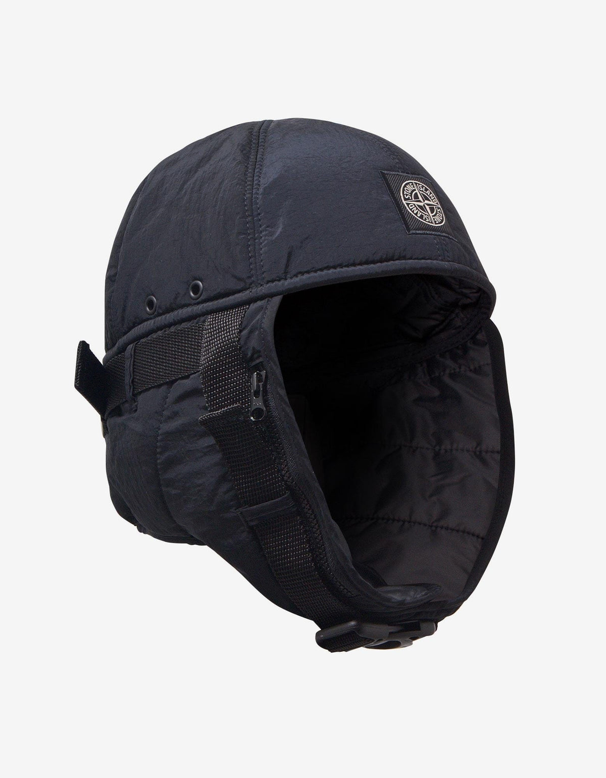 Stone Island Black Nylon Metal Padded Protective Hood