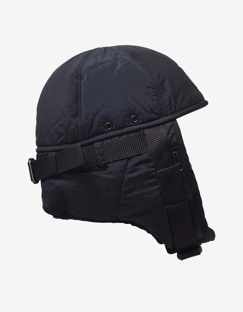 Stone Island Black Nylon Metal Padded Protective Hood