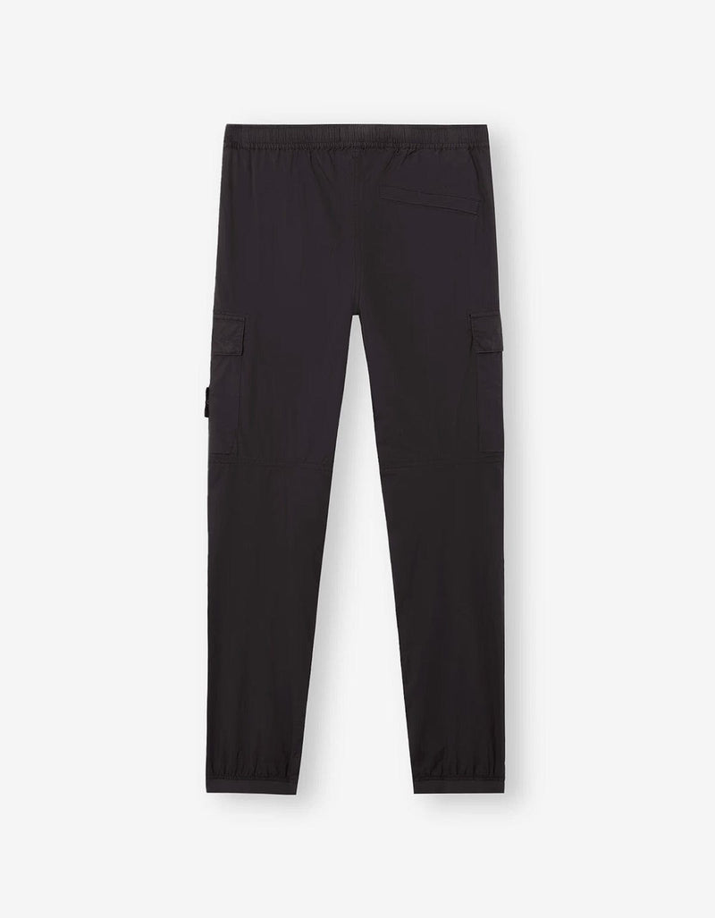 Stone Island Black Paracadute Cargo Trousers