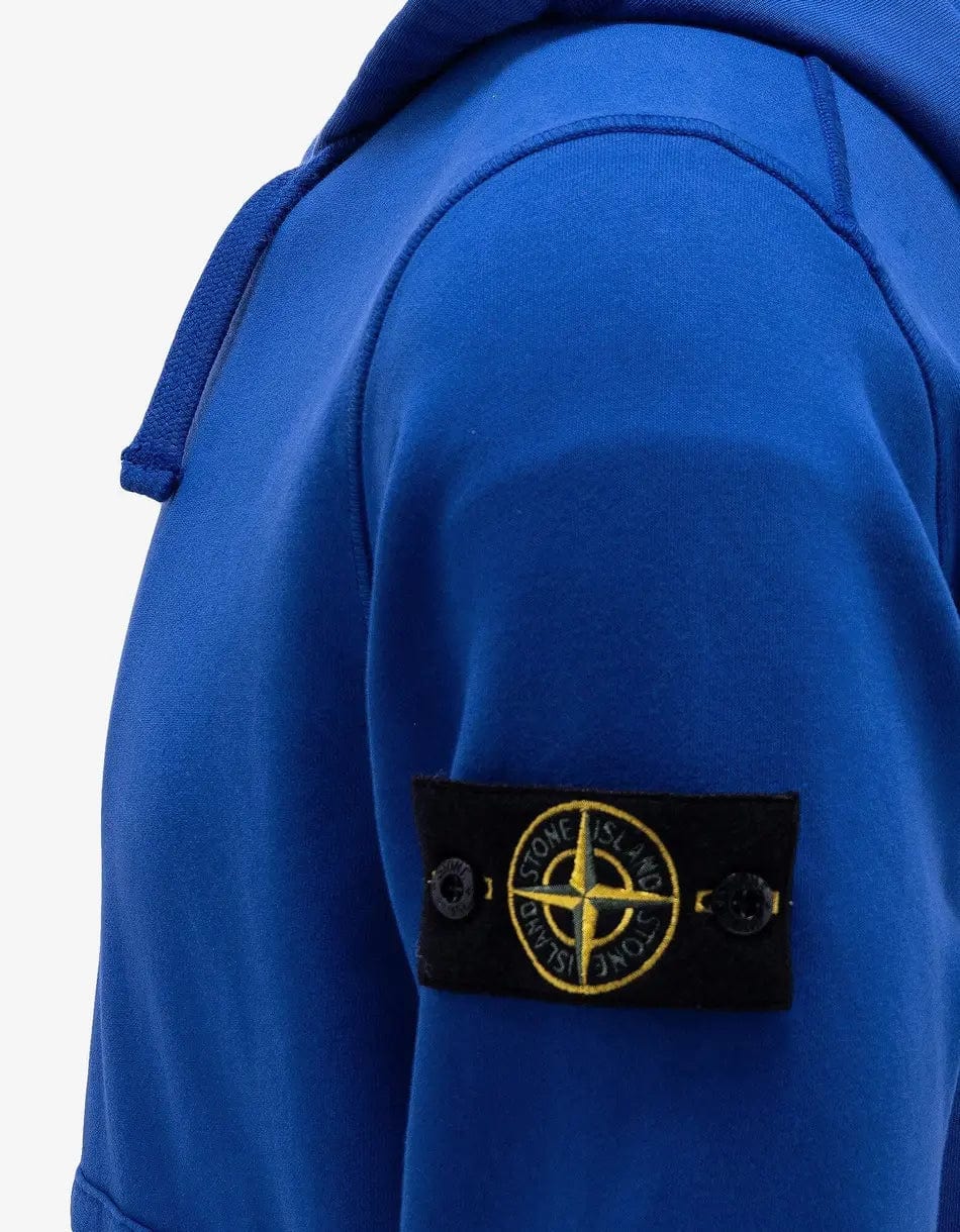 Stone Island Blue Garment Dyed Zip Hoodie