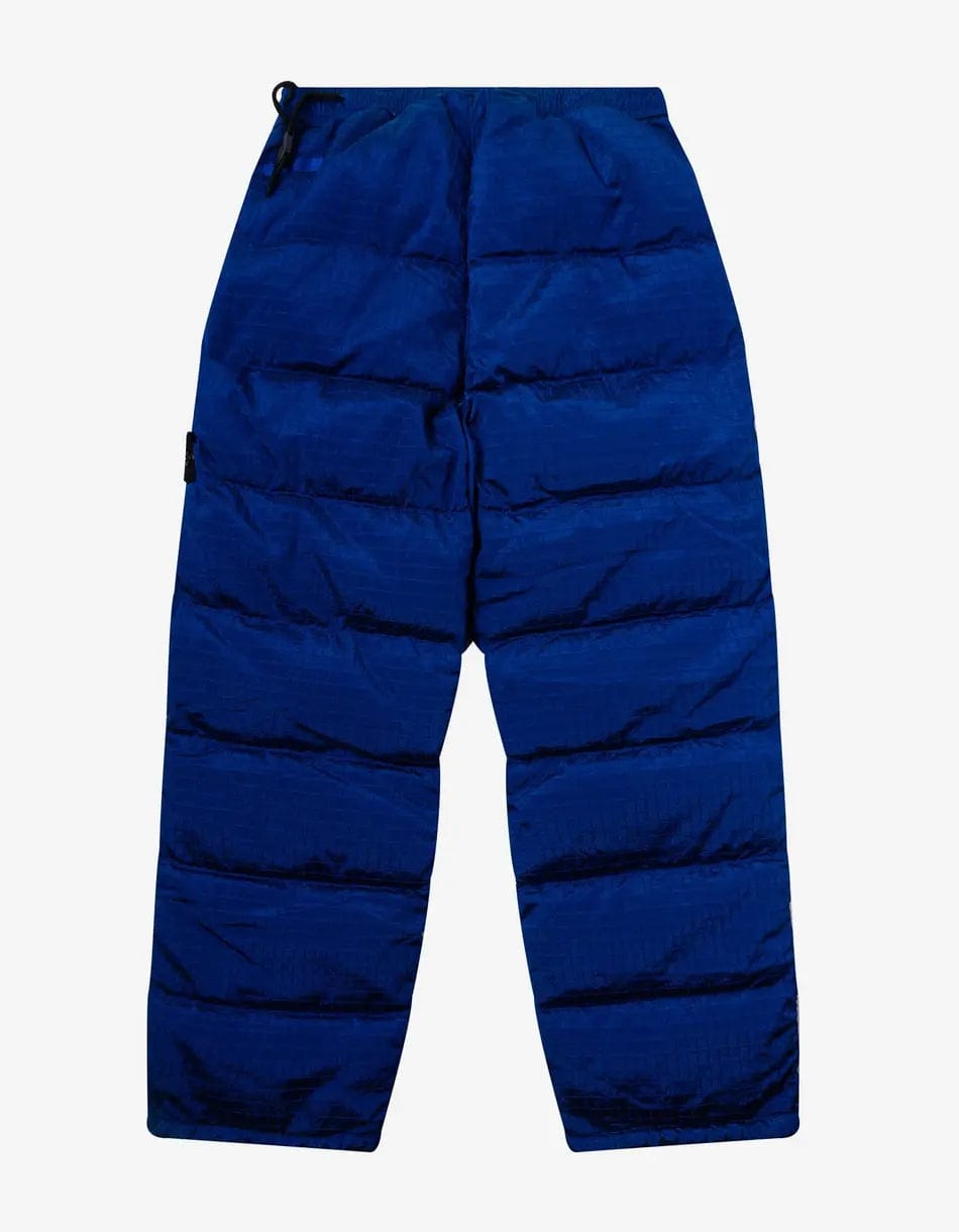 Stone Island Blue Macro Ripstop Down Trousers