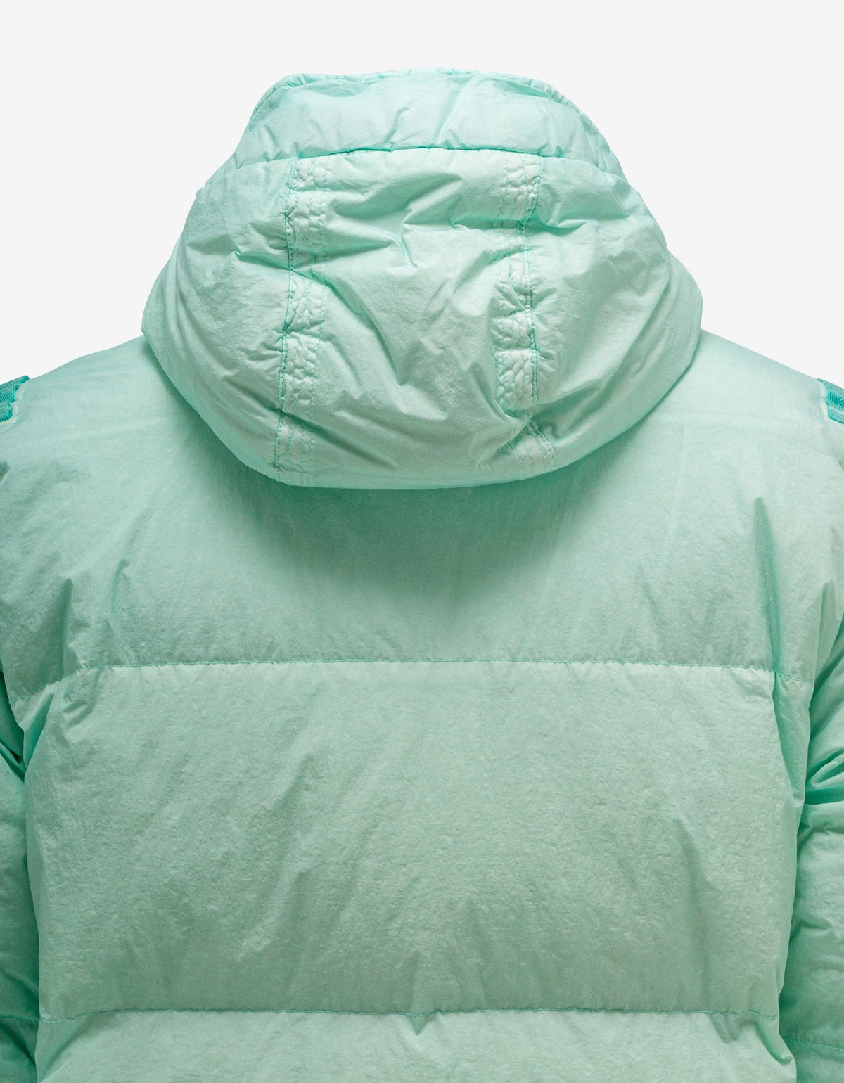 Stone Island Crinkle Reps R-NY Aqua Blue Down Jacket