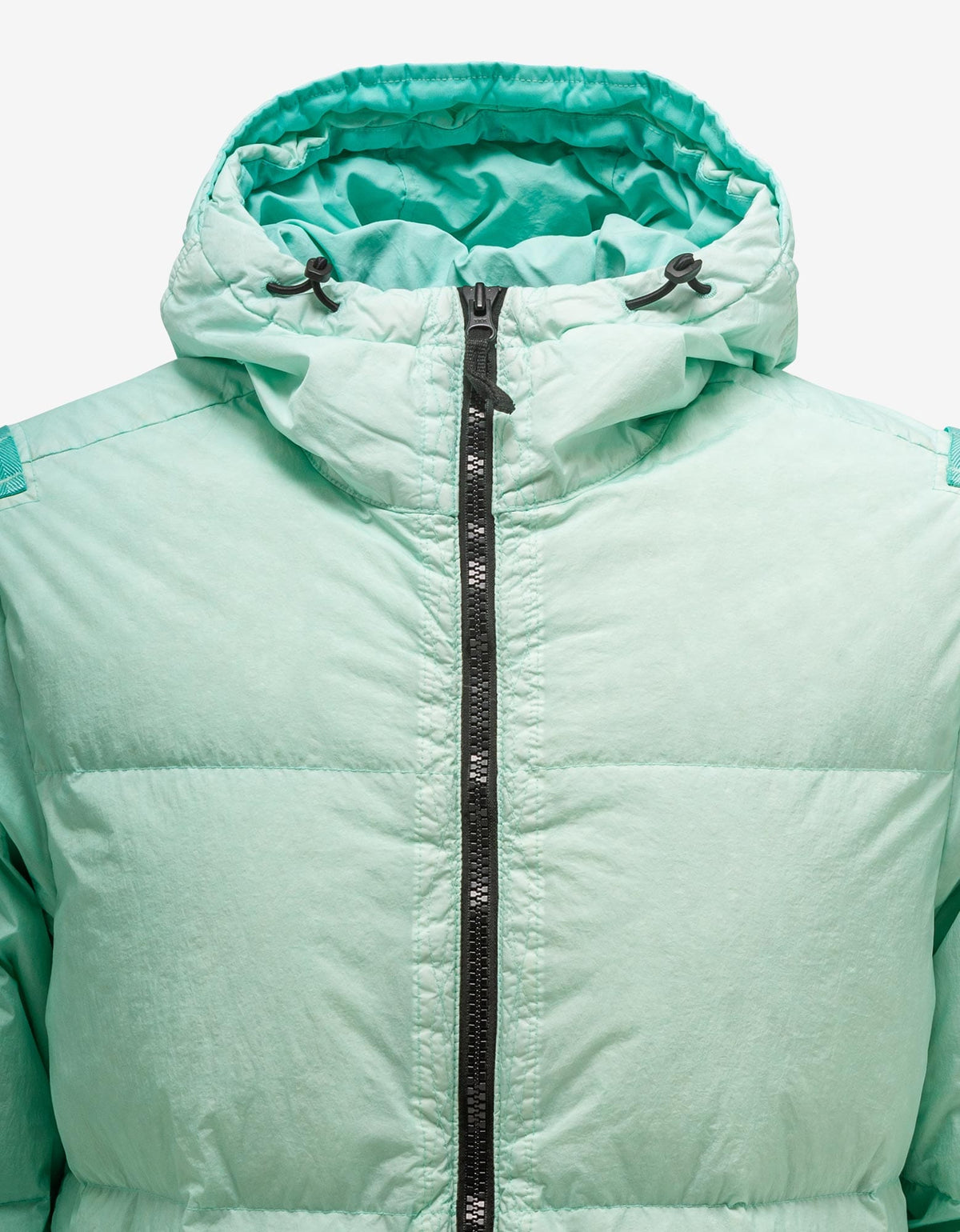 Stone Island Crinkle Reps R-NY Aqua Blue Down Jacket