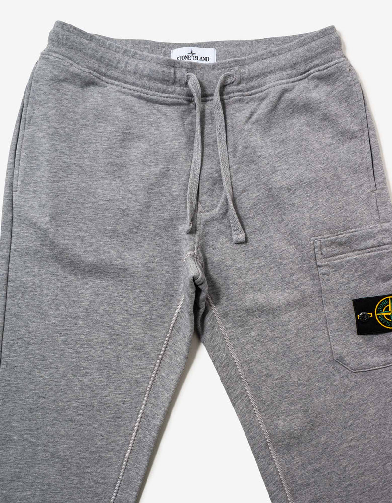 Stone Island Dust Grey Compass Logo Sweat Pants