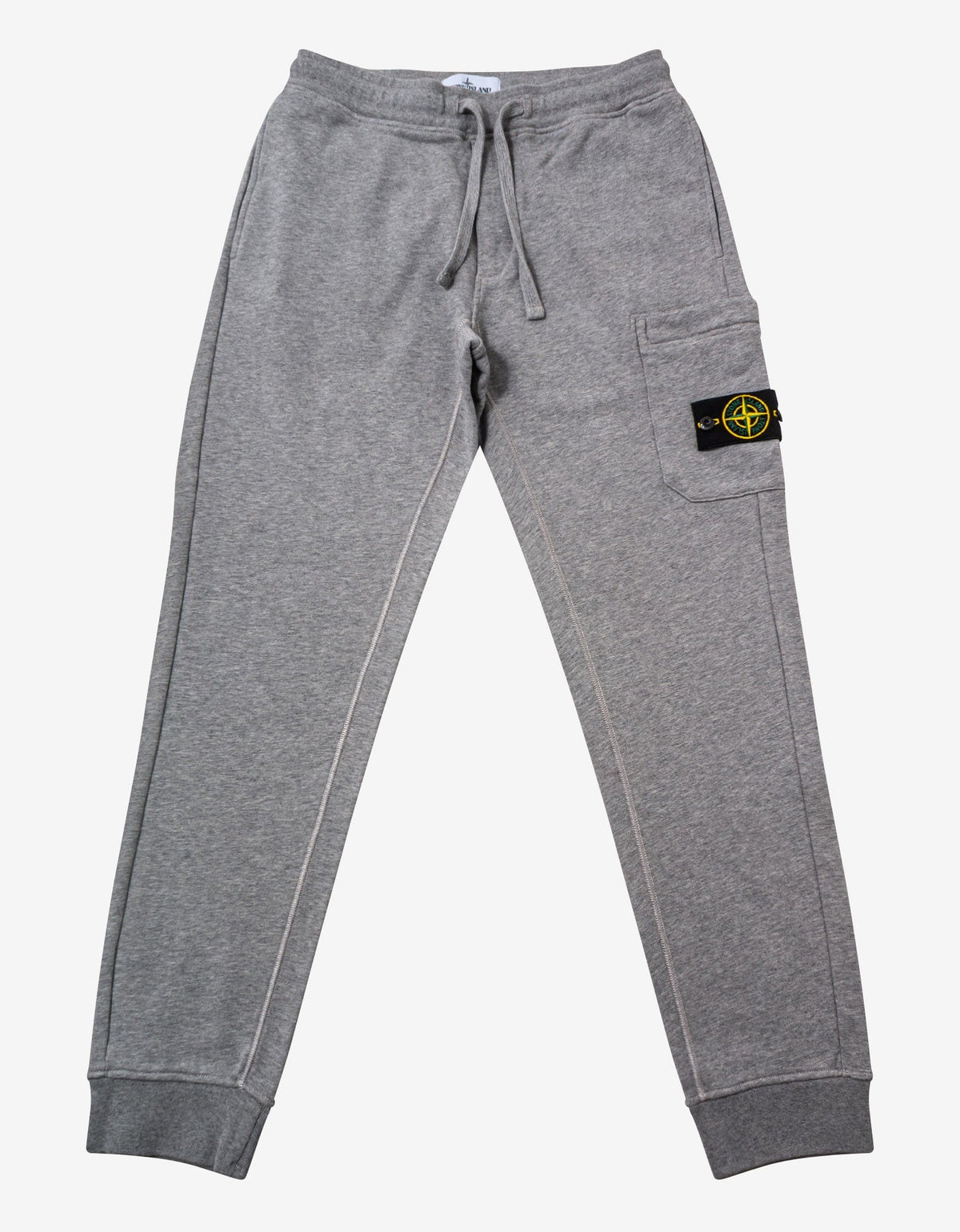 Stone Island Dust Grey Compass Logo Sweat Pants