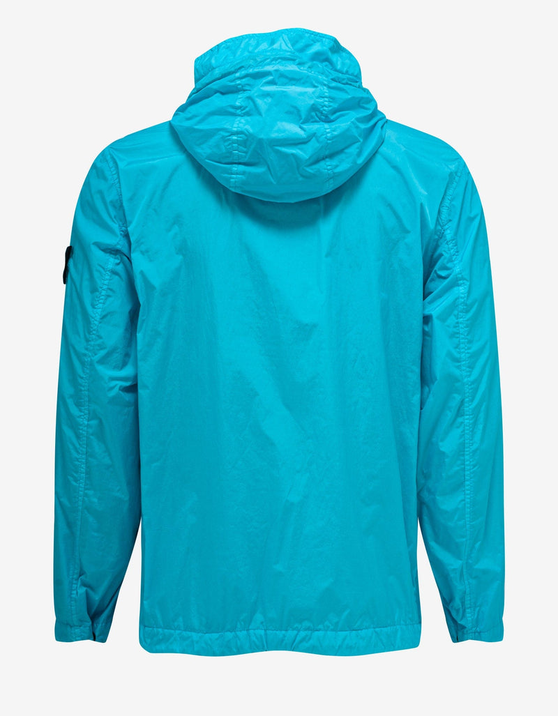 Stone Island Garment Dyed Crinkle Reps NY Turquoise Windbreaker