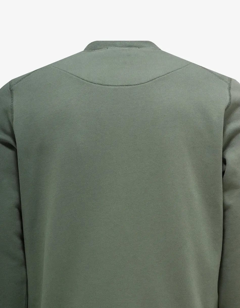 Stone Island Green Garment Dyed Sweatshirt