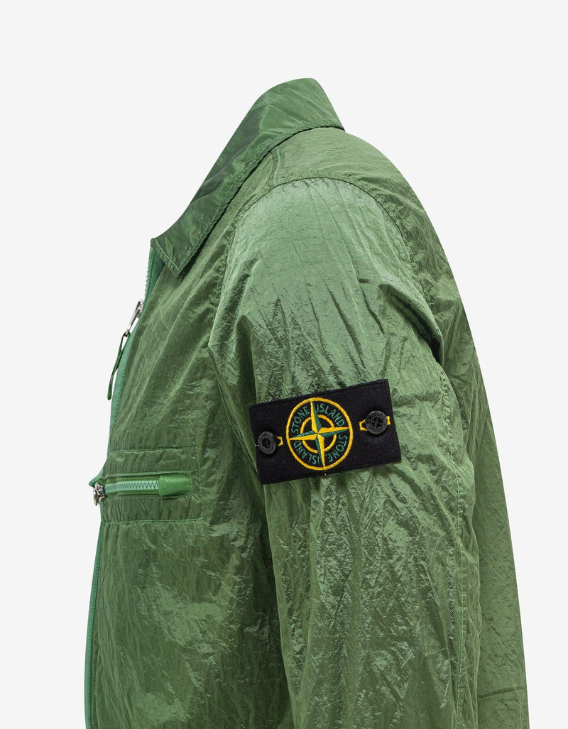 Stone Island Green Nylon Metal Overshirt