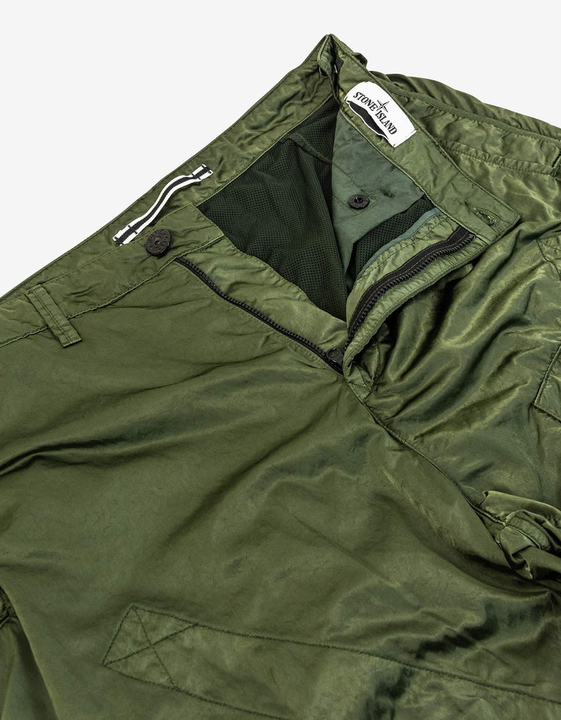 Stone Island Green Nylon Raso-TC Helicopter Pants