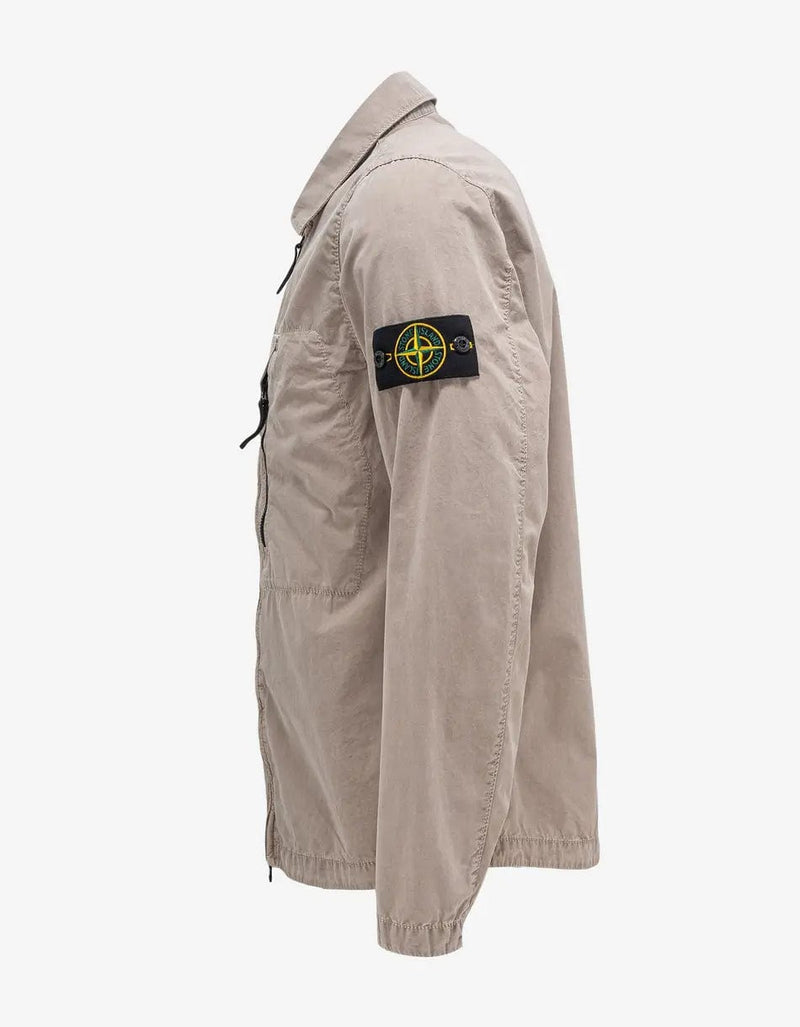 Stone Island Grey Old Treatment Overshirt