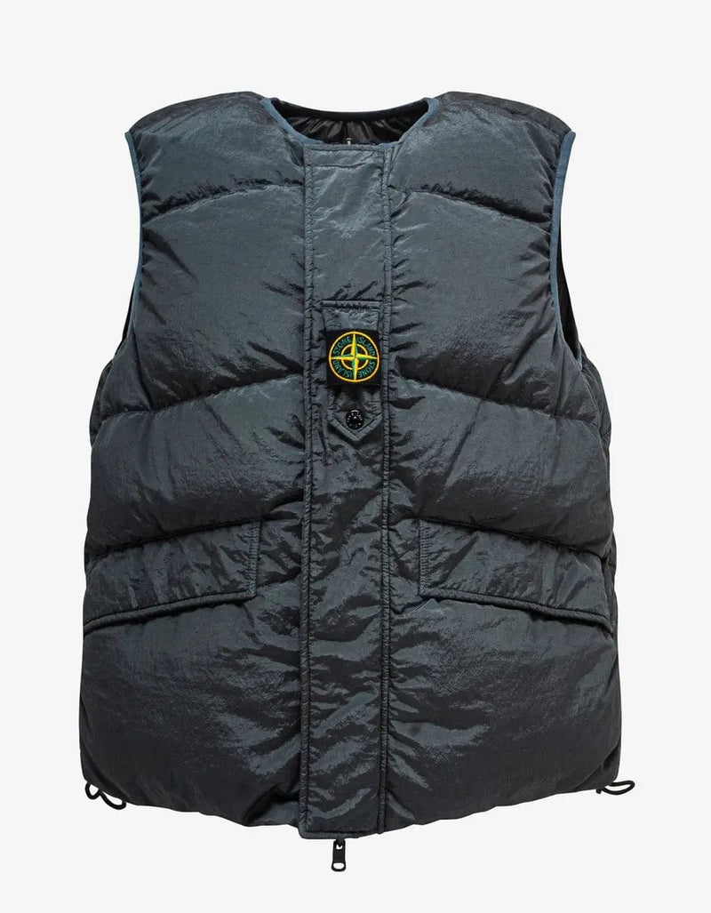 Stone Island Grey Reversible Nylon Metal Down Gilet