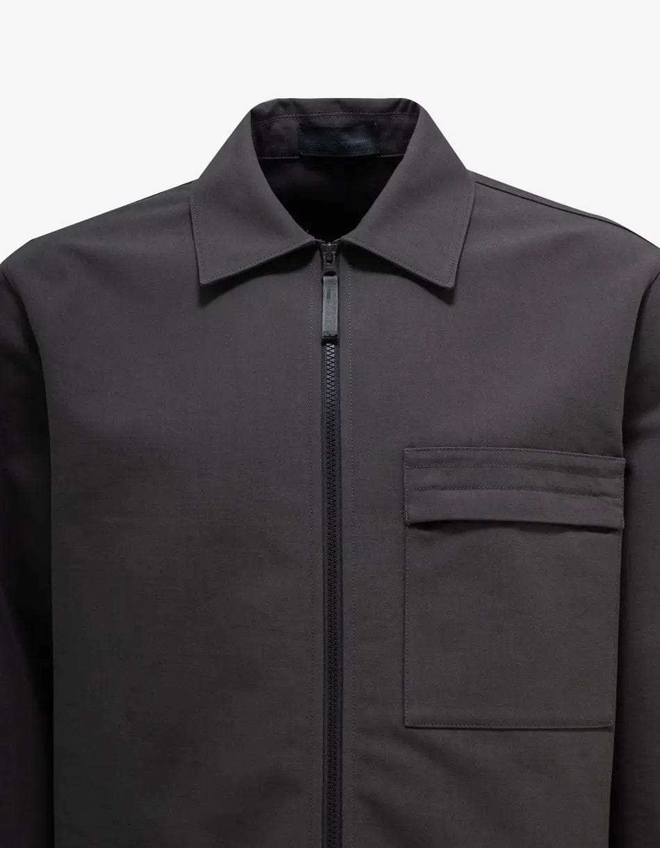 Stone Island Grey Spread Collar Overshirt