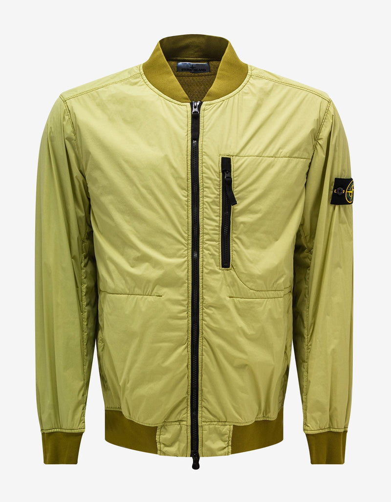 Stone Island Light Green Skin Touch Nylon-TC Bomber Jacket