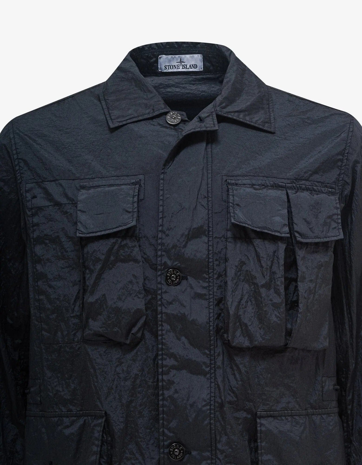 Stone Island Navy Blue Nylon Metal Watro-TC Field Jacket